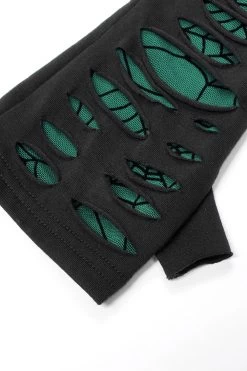 Woven Webs Emerald Armwarmers [GREEN] -Alchemy Store 00541
