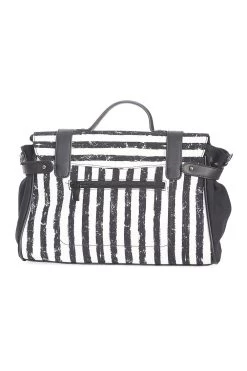 Spirit Summoner Striped Bag [BLACK/WHITE] -Alchemy Store 1642513632BG34320 20BLACK 20WHITE4copy