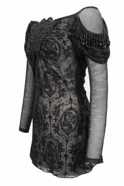 Netherworld Draped Shoulder Top -Alchemy Store 234rtyhjhgfrew