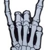 Rock On Skeleton Enamel Pin [Glows In The Dark] -Alchemy Store 5765565