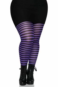 LEG AVENUE Striped Tights [Plus Size] -Alchemy Store 7100Q 01 039copy