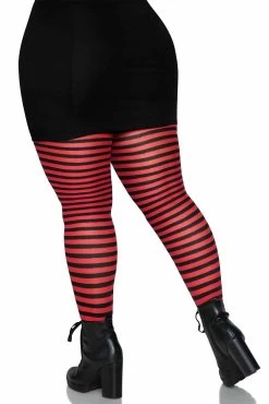 LEG AVENUE Striped Tights [Plus Size] -Alchemy Store 7100Q 02 011copy