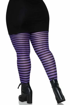 LEG AVENUE Striped Tights [Plus Size] -Alchemy Store 7100Q 02 039copy