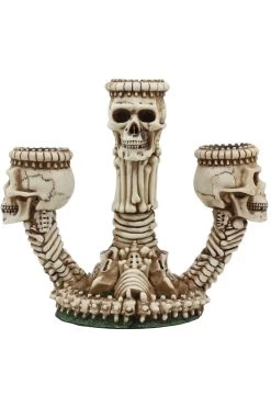 Ossuary Skeleton Triple Candle Holder
