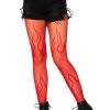 LEG AVENUE Light My Fire Fishnet Tights[Red] -Alchemy Store 928800322 main