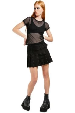 Tripp NYC Super Rocker Skirt [Black/Black] -Alchemy Store AF2271 BLKBLKSILVER FULL 1000x 57463470 5123 4f81 ab45 8b1f853e31e4