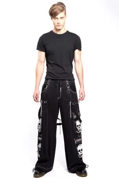 Tripp Super Skull Pants [Black/White] -Alchemy Store AF3770M BLKWHTSKULL FL