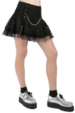 Lolita Tutu Skirt [Black/Black] -Alchemy Store AF4333 BLKBLK S