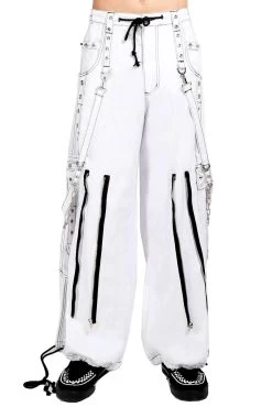 Tripp Back Up Skull Pants [White/Black]