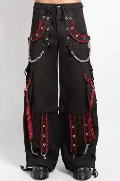 Tripp NYC Peep Dark Street Pants [BLACK/RED]