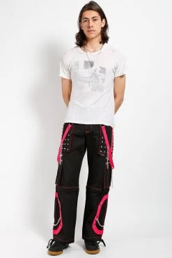 Tripp Step Chain Pants [Black/Pink] -Alchemy Store AF7713M BLKPINK FULL