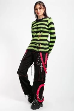 Tripp Step Chain Pants [Black/Pink] -Alchemy Store AF7713 BLKPINK FULL