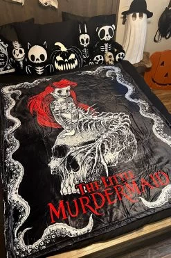 The Little Murdermaid Throw Blanket 15 The Little Murdermaid Throw Blanket -Alchemy Store Ariel Goth Decoration