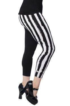 Strange & Unusual Stripe Capri Leggings 8 Strange & Unusual Stripe Capri Leggings -Alchemy Store Artboard1