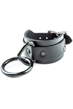 Bondage Ring Bracelet W/ Buckle [BLACK METAL RING]