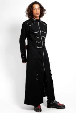 Tripp Reaper Trench Coat 9 Tripp Reaper Trench Coat -Alchemy Store BD3345M BLK FL