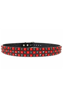 Not Dead Yet Checkered Belt [Red / Black]