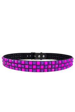 Scenecore Checkered Belt [Purple / Pink]