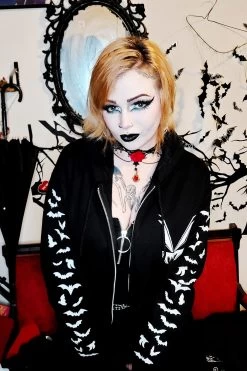 Taxidermy Bat Hoodie W/ Bat Sleeves [Zipper Or Pullover] -Alchemy Store Bat Jacket for Womens