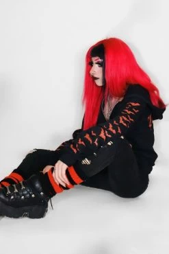 Creature Of The Night Hoodie [Zipper Or Pullover] -Alchemy Store Bats Hoodie