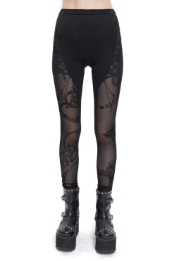 Victorian Charms Cut-Out Leggings -Alchemy Store Beaded Leggings