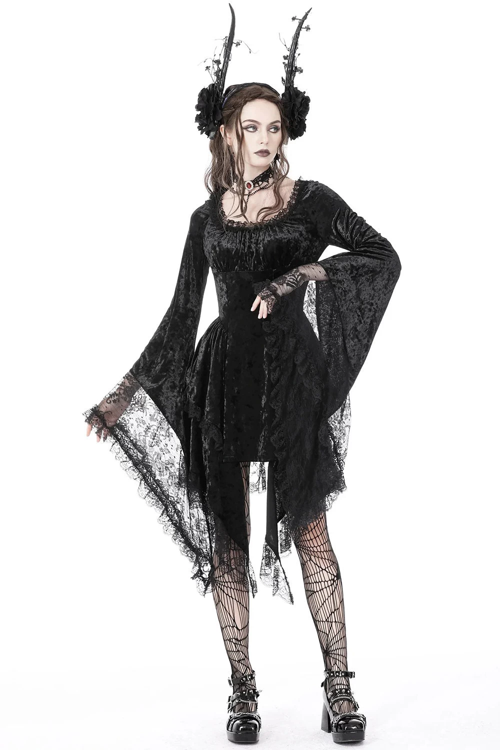 Vampire Veins Velvet Dress 5 Vampire Veins Velvet Dress - Image 3