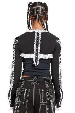 Tripp NYC Lolita Shrug [Black/White] -Alchemy Store CE4391 BLACKWHITE B 1000x 4d989b8f 1fd4 43d8 a3ee eab5b240b089