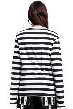 Tripp Stripe Knit Top [Black/White] -Alchemy Store CK7663W STRIPEBLKWHT B