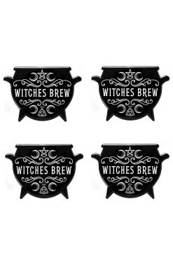 Witches Brew Cauldron Coaster Set -Alchemy Store CaudronSetdssffdsg