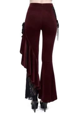 Red Wine Velvet Bell Bottoms -Alchemy Store EPT01102 10