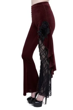 Red Wine Velvet Bell Bottoms -Alchemy Store EPT01102 12