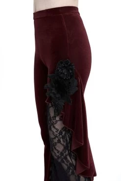 Red Wine Velvet Bell Bottoms -Alchemy Store EPT01102 13