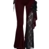 Red Wine Velvet Bell Bottoms