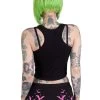 Pink Stars And Bats Pink Trim Short Shorts -Alchemy Store Emo Bat Shorts
