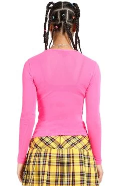 Tripp Ladies Long Sleeve Fishnet Shirt [Pink] -Alchemy Store FN9181 PINK B 1000x ef2051ed c8ba 47c1 bf3f b10230c2a76d