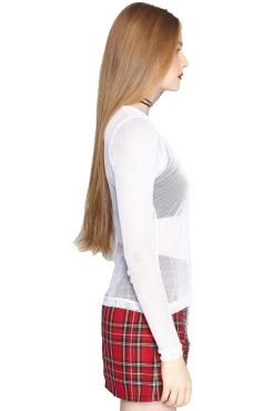 Tripp NYC Ladies Long Sleeve Fishnet Top [White] -Alchemy Store FN9181 WHT S 1000x 2704224f c13a 4ad5 a8bb 96ff91318291