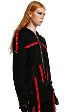 Midnight Hoodie [Black/Red] -Alchemy Store FT4433 BLACKRED S