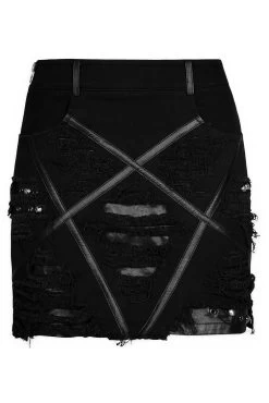 Little Black Raincloud Mini Skirt -Alchemy Store Goth Bodycon Skirt