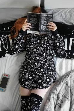 Purr Off Sleep Dress [B] -Alchemy Store Goth Kitty Dress