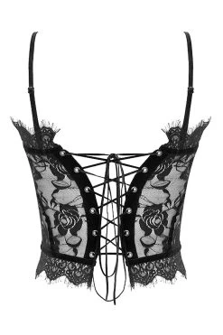 Lore Lace Crop Top -Alchemy Store Goth Tank Top