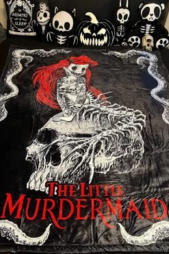 The Little Murdermaid Throw Blanket 13 The Little Murdermaid Throw Blanket -Alchemy Store Gothic Decor