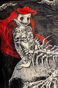 The Little Murdermaid Throw Blanket 16 The Little Murdermaid Throw Blanket -Alchemy Store Gothic Housewares