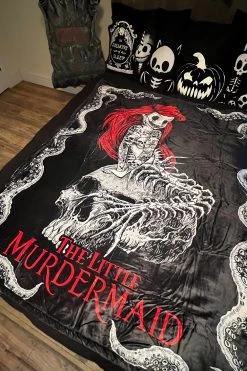 The Little Murdermaid Throw Blanket 14 The Little Murdermaid Throw Blanket -Alchemy Store Gothic Mermaiid Blanket