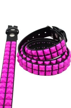 Punk Drunk Love Pyramid Stud Belt [Hot Pink] -Alchemy Store IMG 0956