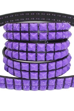Punk Drunk Love Pyramid Stud Belt [VF Purple] -Alchemy Store IMG 0961