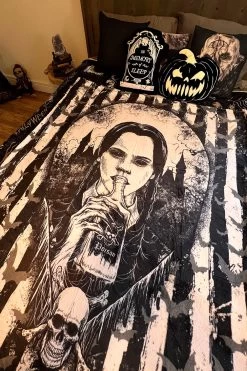 Wednesday Addams Poison Throw Blanket -Alchemy Store IMG 1866