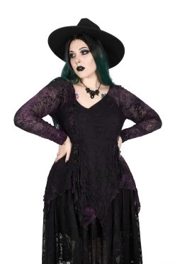 Violet Witch Tattered Top