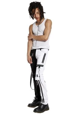 Tripp Split Leg Bondage Pants [Black/White] -Alchemy Store IS103M BLKWHT FL 0d21bb40 7b4a 4ae0 931f a46536b29566