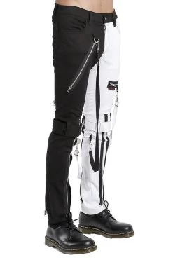 Tripp Split Leg Bondage Pants [Black/White] -Alchemy Store IS103M BLKWHT S 15c676d3 b99c 4130 b76e 3a06d46090d7