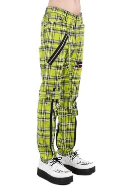 Tripp NYC Bondage Pants [Lime Plaid] -Alchemy Store IS267MP LIMEPLD S